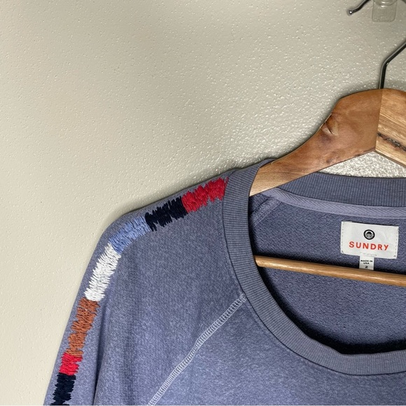 Sundry for Anthropologie Mosley Embroidered Crewneck Sweatshirt - Picture 4 of 7